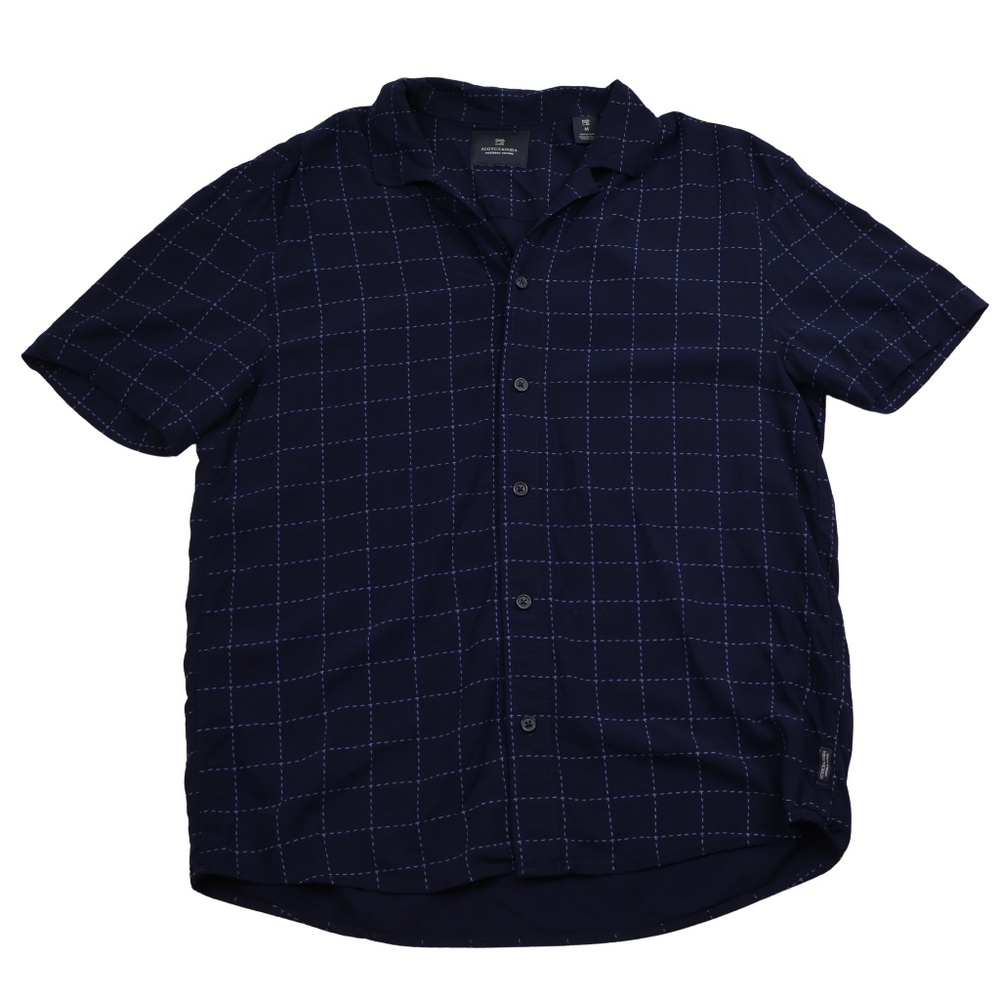 Scotch & Soda Amsterdam Couture Blue Windowpane Blouse Medium